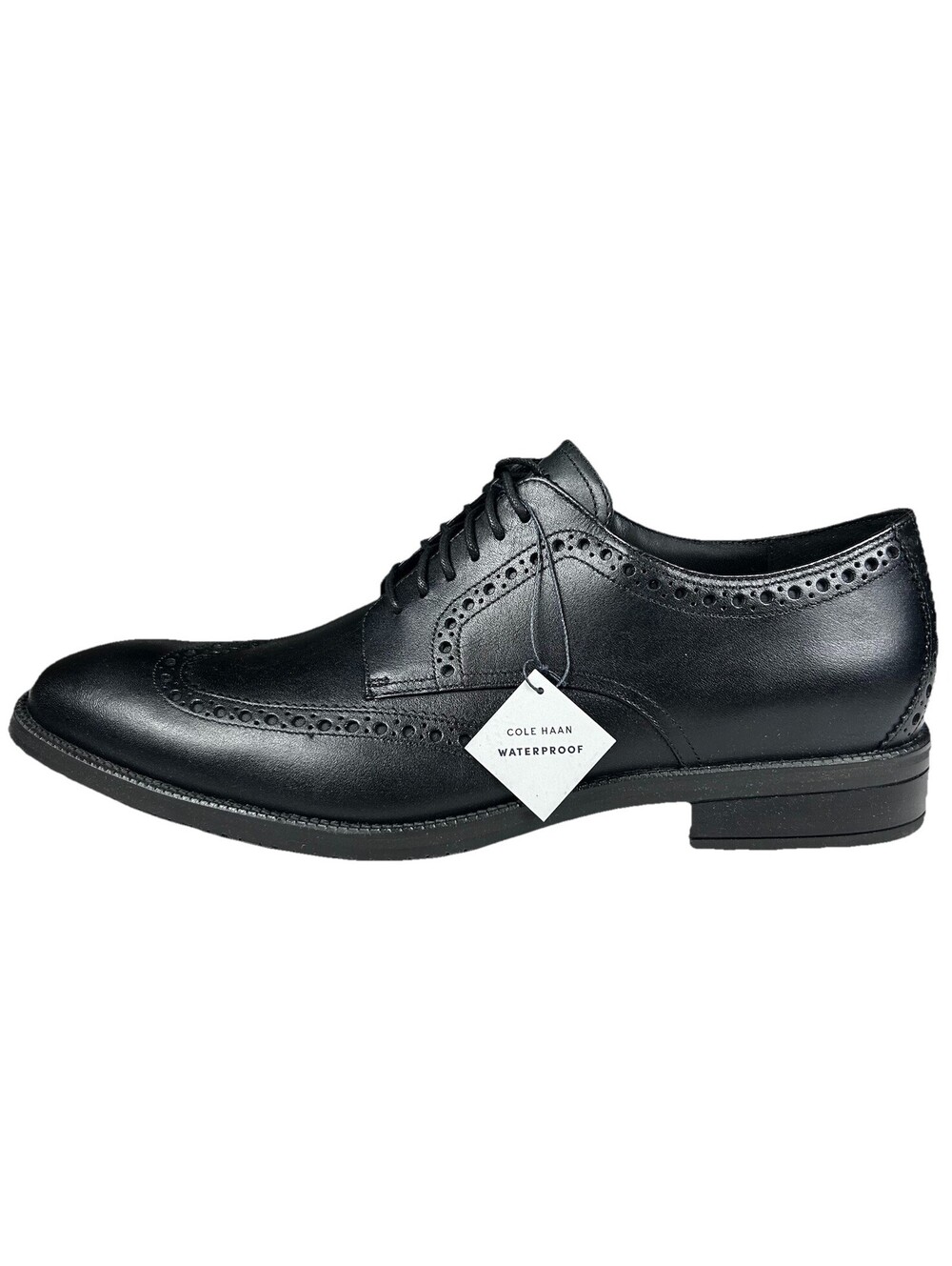 Cole Haan Modern Essentials Waterproof Wing Tip Oxford Men’s Size 10.5 Black New